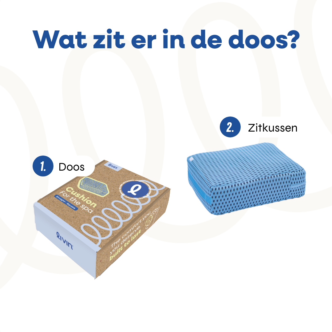Spa Sittepute beige - Firkantet