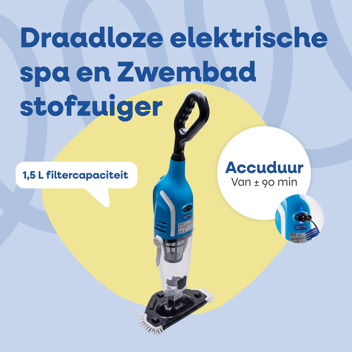Trådløs Elektrisk Spa- og bassengstøvsuger