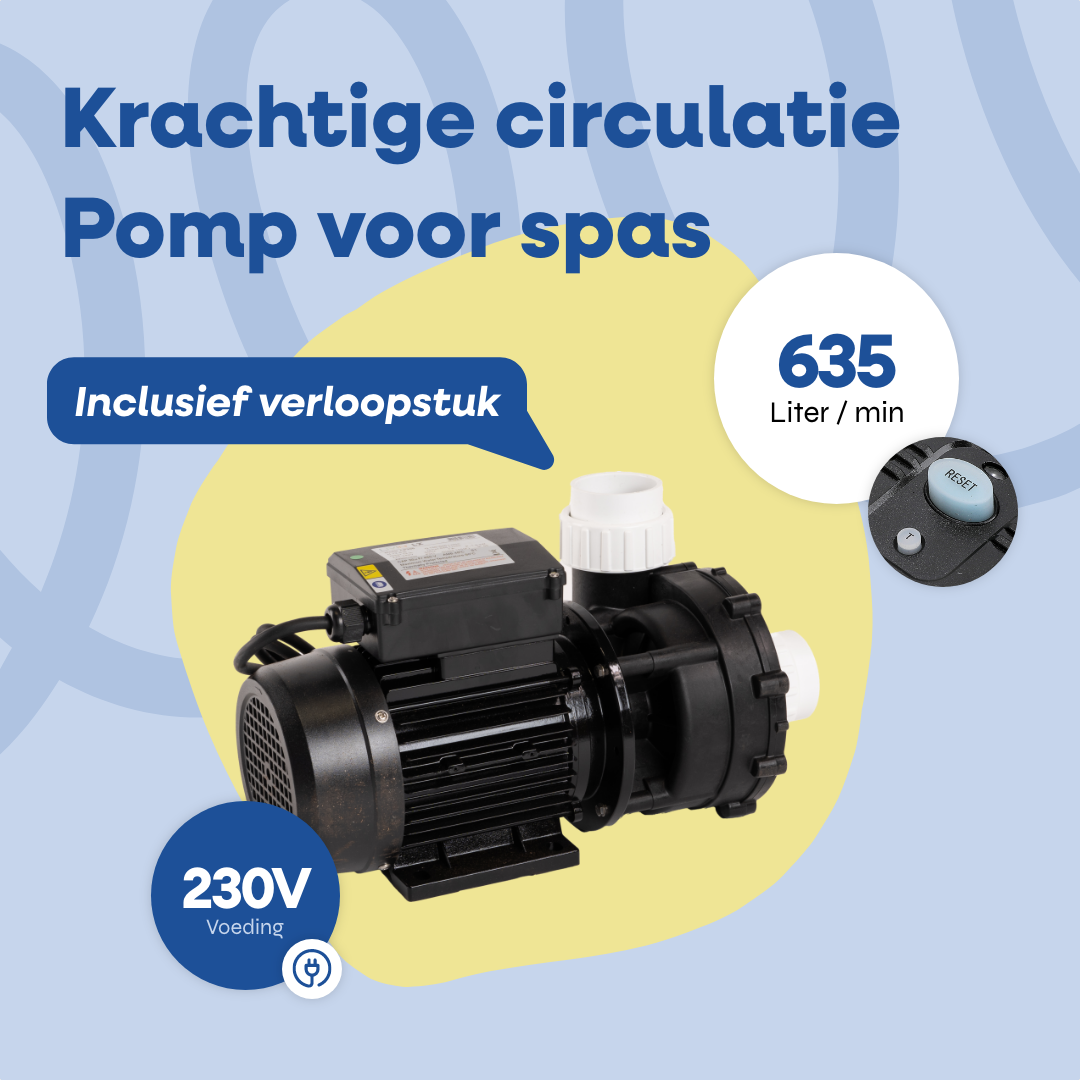 Bovenaanzicht van de LX LP250 circulatiepomp met 1 snelheid en 230V aansluiting