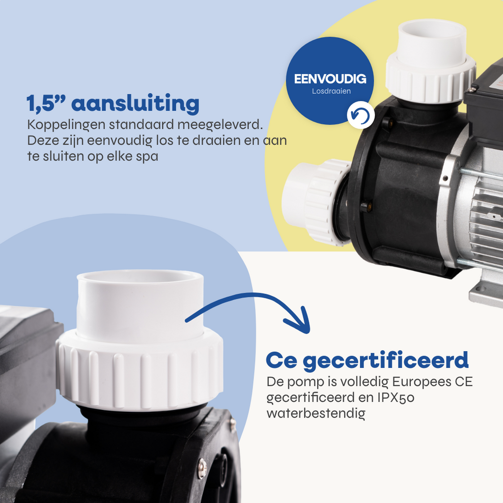 Betrouwbare jacuzzi pomp LX JA50 voor continue watercirculatie