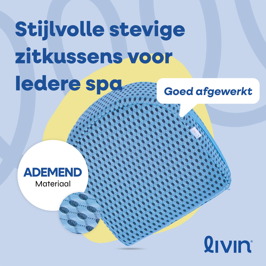 Spa sittepute beige - Halvrund