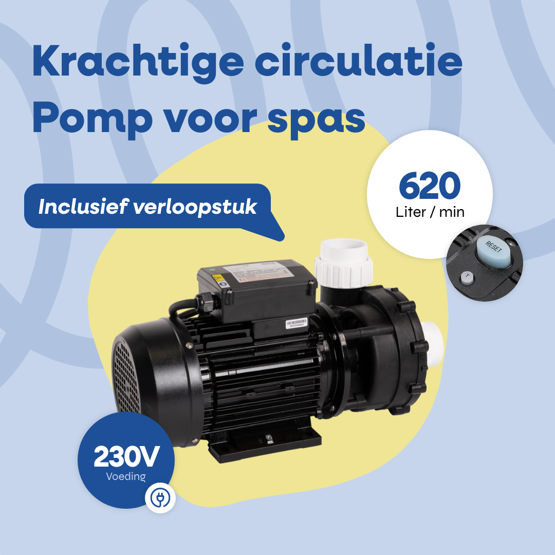 Bovenaanzicht van de LX WP200 circulatiepomp met 1,5 kW vermogen en 230V aansluiting