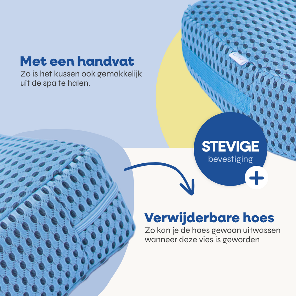 Spa sittepute beige - Halvrund